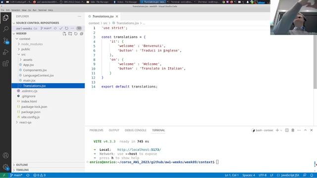 AW1-2023-L19: React Context, inizio Router смотреть онлайн