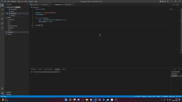Python tutorial: random hexadecimal code generator! смотреть онлайн