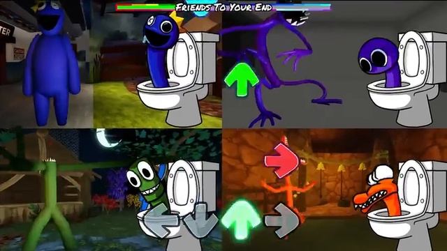FNF Skibidi Toilet Rainbow Friends VS Roblox Rainbow Friends but | Friday Night Funkin Mod Roblox смотреть онлайн