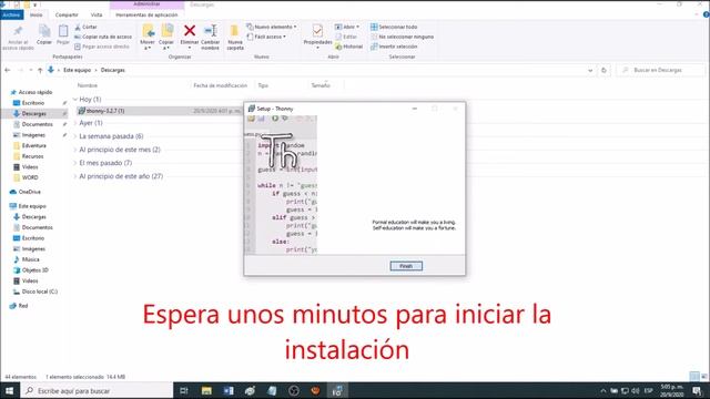 Programación Python para niños Instalación de Thonny смотреть онлайн