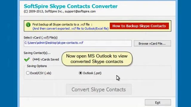 SoftSpire Skype Contacts Converter смотреть онлайн