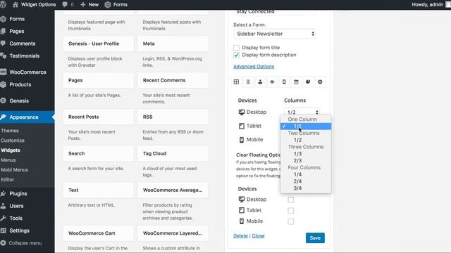 Responsive Custom WordPress Widget Columns смотреть онлайн