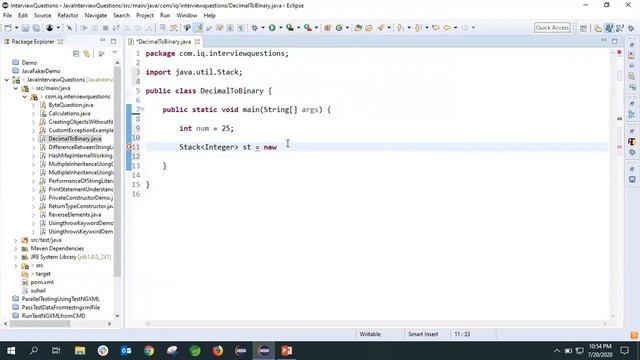 Program To Convert Decimal Number To Binary Number in Java смотреть онлайн