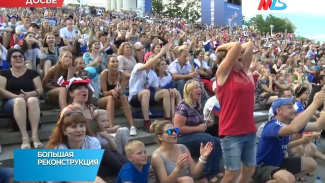 На Центральной набережной завершается укрепление несущих конструкций главной лестницы смотреть онлайн