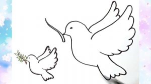 Голубь Мира. Рисуем вместе с детьми