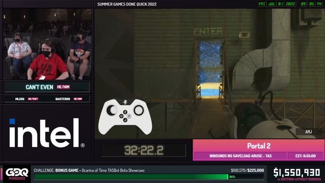 Portal 2 TAS by Can't Even and mlugg in 47:13 - Summer Games Done Quick 2022 смотреть онлайн