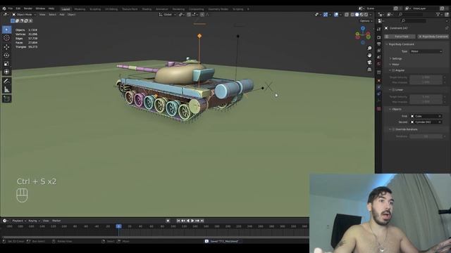Blender Tank Tracks Tutorial | Animating with Physics & Constraints (Arijan) смотреть онлайн
