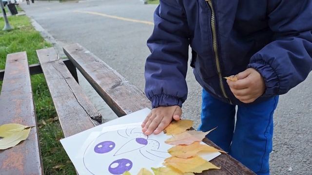 Күзгі жапырақтан арыстан жасау. Осенние поделки . смотреть онлайн