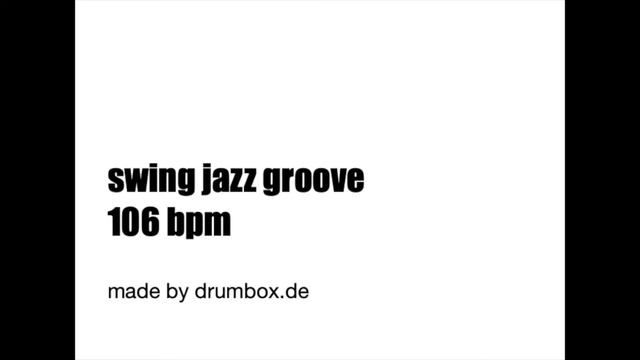 swing jazz groove 106 bpm смотреть онлайн