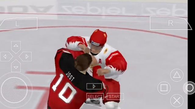 Овечкин и Канадец драка в KHL&NHL MOD PSP смотреть онлайн