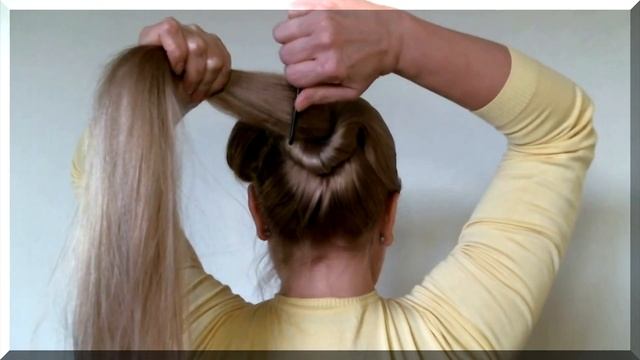 Как Сделать Бант из Волос Видео Схема Прически Hair Bow Tutorial Hairstyle Half-Updo for Long Hair смотреть онлайн