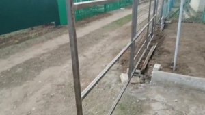 Откатные-подвесные ворота на дачу.