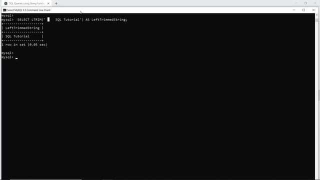 SQL queries for a particular scenario to show string operations. смотреть онлайн