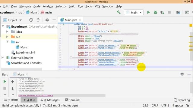 equals, ==, hashCode - сравниваем примитивы и объекты. смотреть онлайн