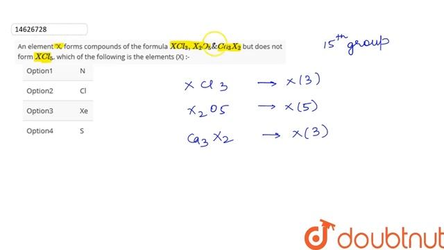 An element \'X, forms compounds of the formula `XCl_(3),X_(2)O_(5)& Ca_(3)X^(2)` but does смотреть онлайн