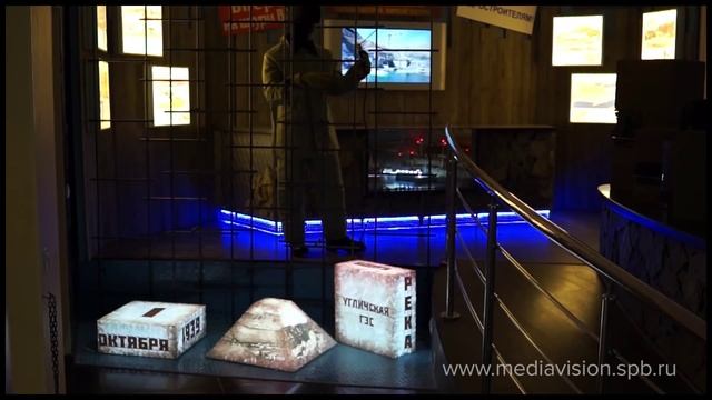 Видеомэппинг. Проекционный экспонат в музее гидроэнергетики. смотреть онлайн