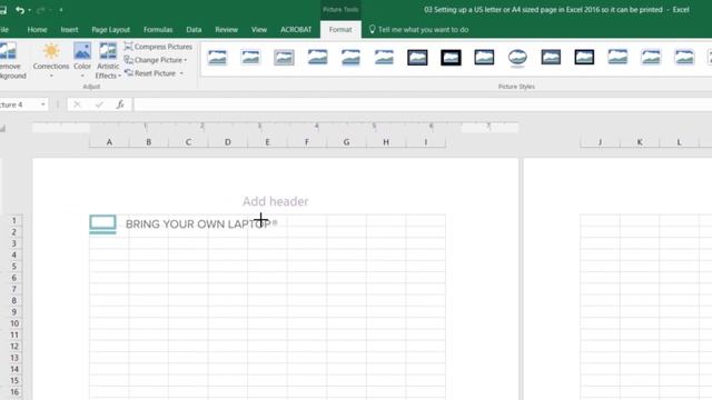 How to add an image or logo to a spreadsheet - Excel 2016 [4/22] смотреть онлайн