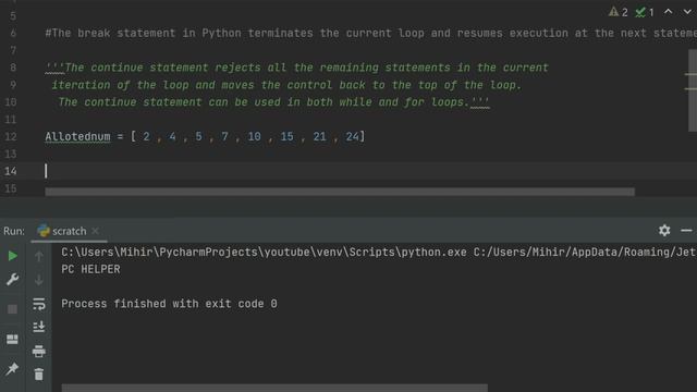 Python 3.9 Tutorials: Break , Continue , Comments in Python | Python For Beginners |Python Tutorial смотреть онлайн