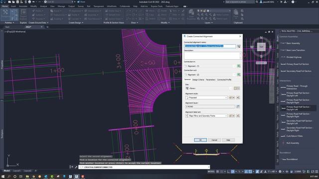 Civil 3D 2022 Create connected alignments смотреть онлайн