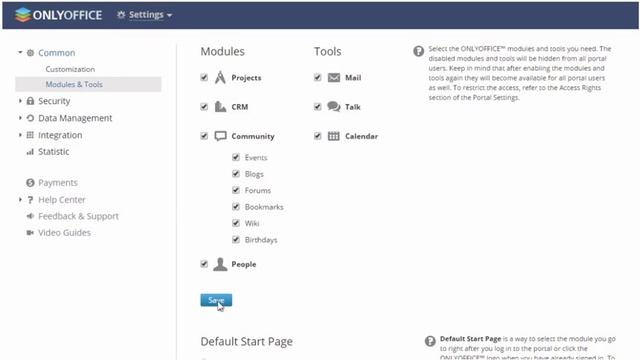 Set up access rights on your ONLYOFFICE portal смотреть онлайн