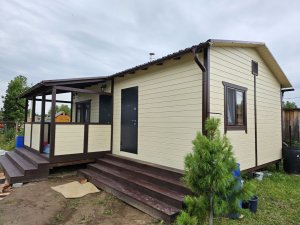 Дом+Баня 5х8 м., + терраса 4х2 м. зимний вариант