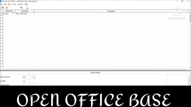 APACHE OPEN OFFICE BASE. CREATE TABLE IN DESIGN VIEW смотреть онлайн