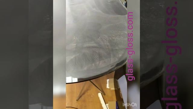 полировка стеклянного стола перед новым годом ?! Полировальной системой Glass Gloss.