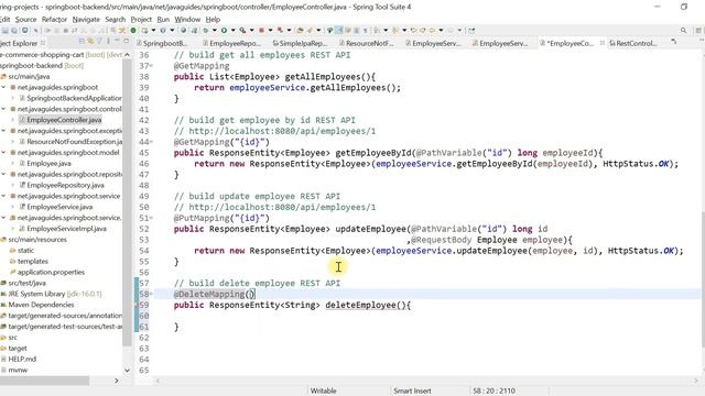 Spring Boot Tutorial for Beginners #33 - CRUD Database Project - Build Delete Employee REST API смотреть онлайн