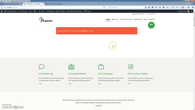 One click import demo content - Mentor – Personal Development Coach WordPress Theme смотреть онлайн
