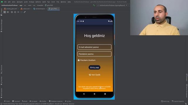 1. Firebase Authentication Proje Sayfa Tasarımları смотреть онлайн