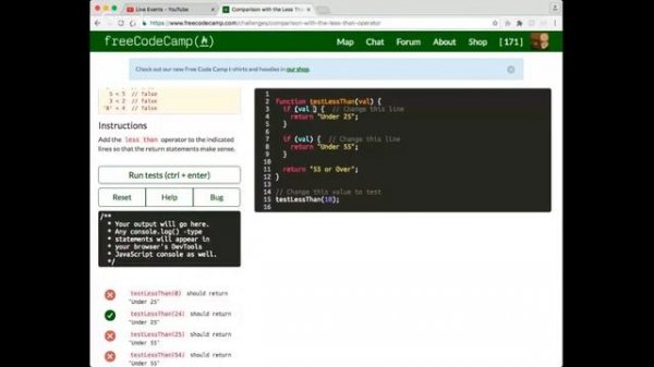 Live Stream: Free Code Camp JavaScript Walkthrough: Part 3