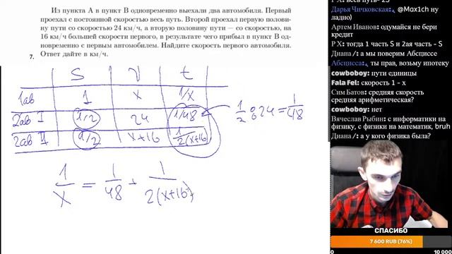 Стрим #9 Текстовые задачи задачи смотреть онлайн