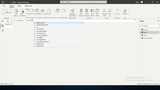 INTERSECT DAX Function in Power BI - Learning Power Bi 2023 смотреть онлайн