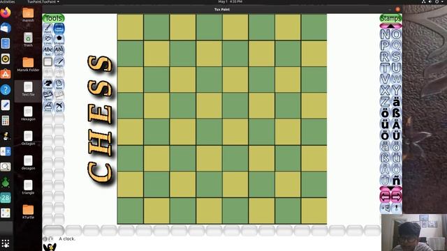 How to make a Chess board on Tux Paint |Ubuntu смотреть онлайн