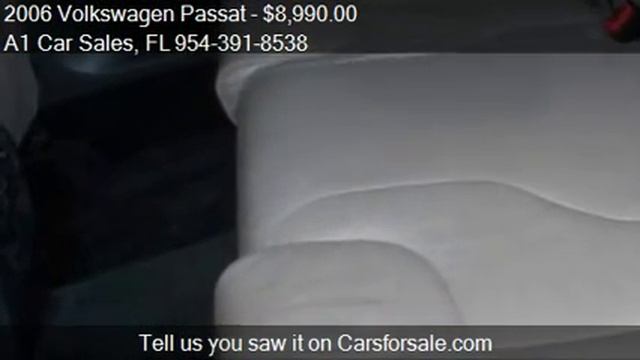 2006 Volkswagen Passat 3.6L for sale in Hollywood, FL 33020 смотреть онлайн
