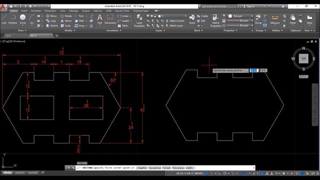 AutoCAD 2D Practice Drawing Exercise || AutoCAD 2020 || Part-6 смотреть онлайн