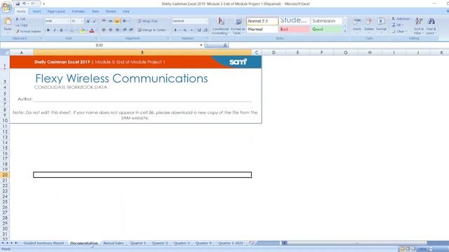 Shelly Cashman Excel 2019 | Module 5: End of Module Project 1 #shellycashmanexcel2019 #module5 смотреть онлайн