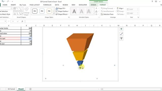3D Funnel Chart in Excel смотреть онлайн