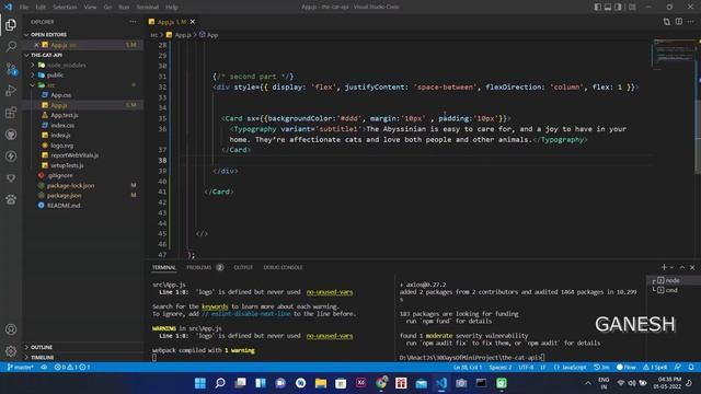 How To Get Data From An API With React | React JS API Project | Ganesh Dev | 2022 | 30 Days Of Reac смотреть онлайн