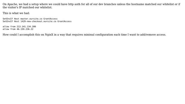 DevOps & SysAdmins: NginX Whitelist by IP and hostname. Otherwise HTTP auth смотреть онлайн