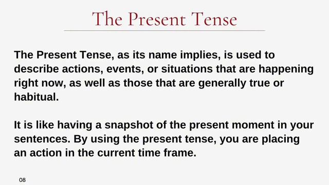 The English Tenses | The Past Tense | The Present Tense | The Future Tense смотреть онлайн