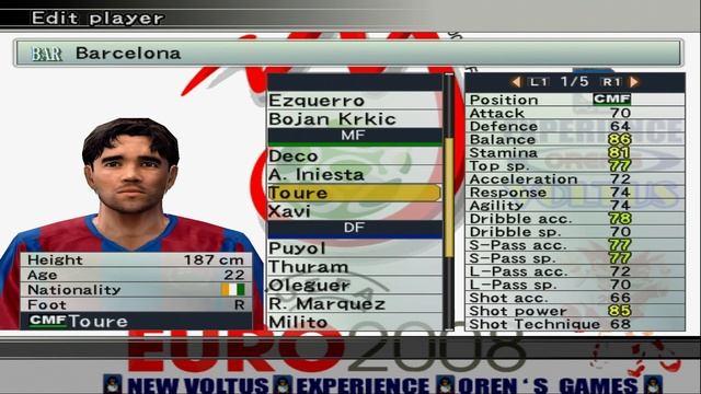 Winning Eleven 10 PS2 - 7000 UEFA Euro 2008 season 2007-08 смотреть онлайн