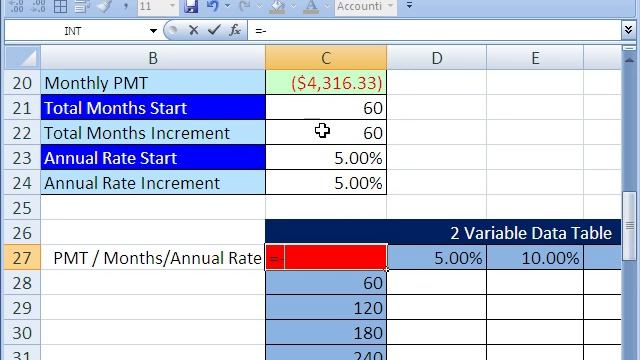 Excel Magic Trick 255: Data Table 2 Variable What If Analysis смотреть онлайн