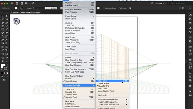 Turn Off Perspective Grid in Adobe Illustrator смотреть онлайн