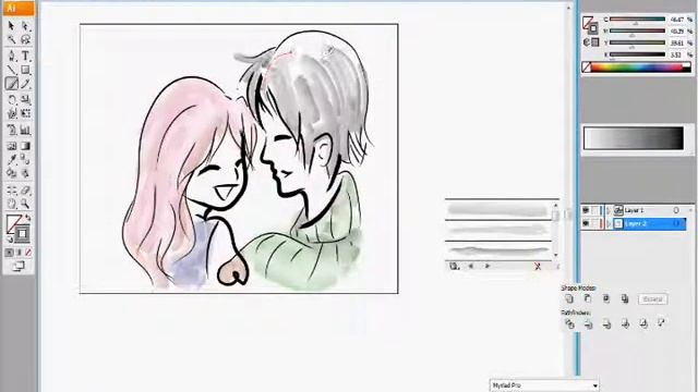 Simple Drawing Using Brushes in Illustrator CS3 (2) смотреть онлайн