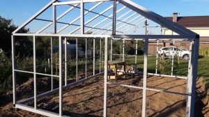 теплица из профильной трубы своими руками. часть 8. проемы для  форточек.