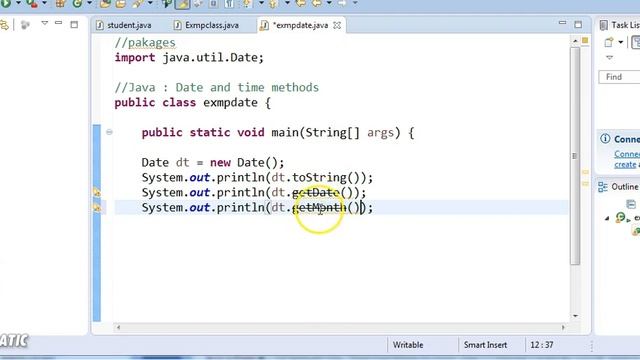 Implementating Date and Time Methods in JAVA смотреть онлайн