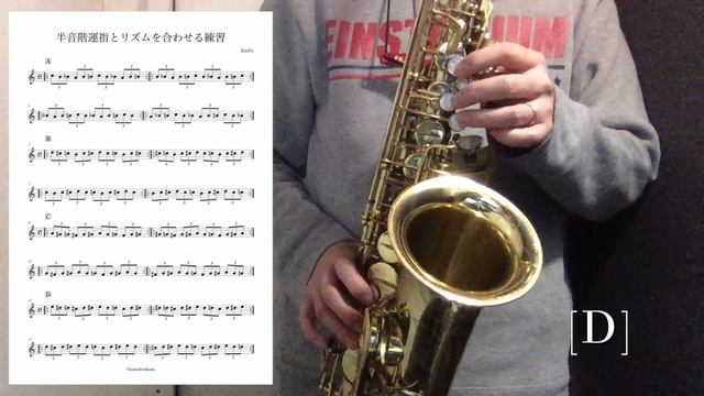 半音階とリズムを合わせる練習【サックス運指練習】 смотреть онлайн