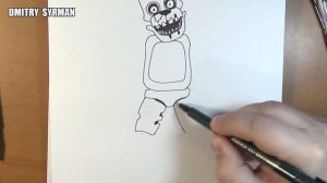How to draw Salvaged Springtrap, FNaF, Как нарисовать Салваджед Спрингтрапа, ФНаФ