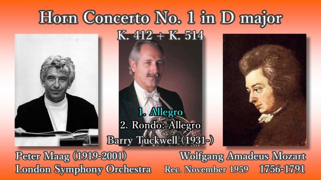 Mozart: Horn Concerto No. 1, Tuckwell & Maag (1959) モーツァルト ホルン協奏曲第1番 タックウェル смотреть онлайн